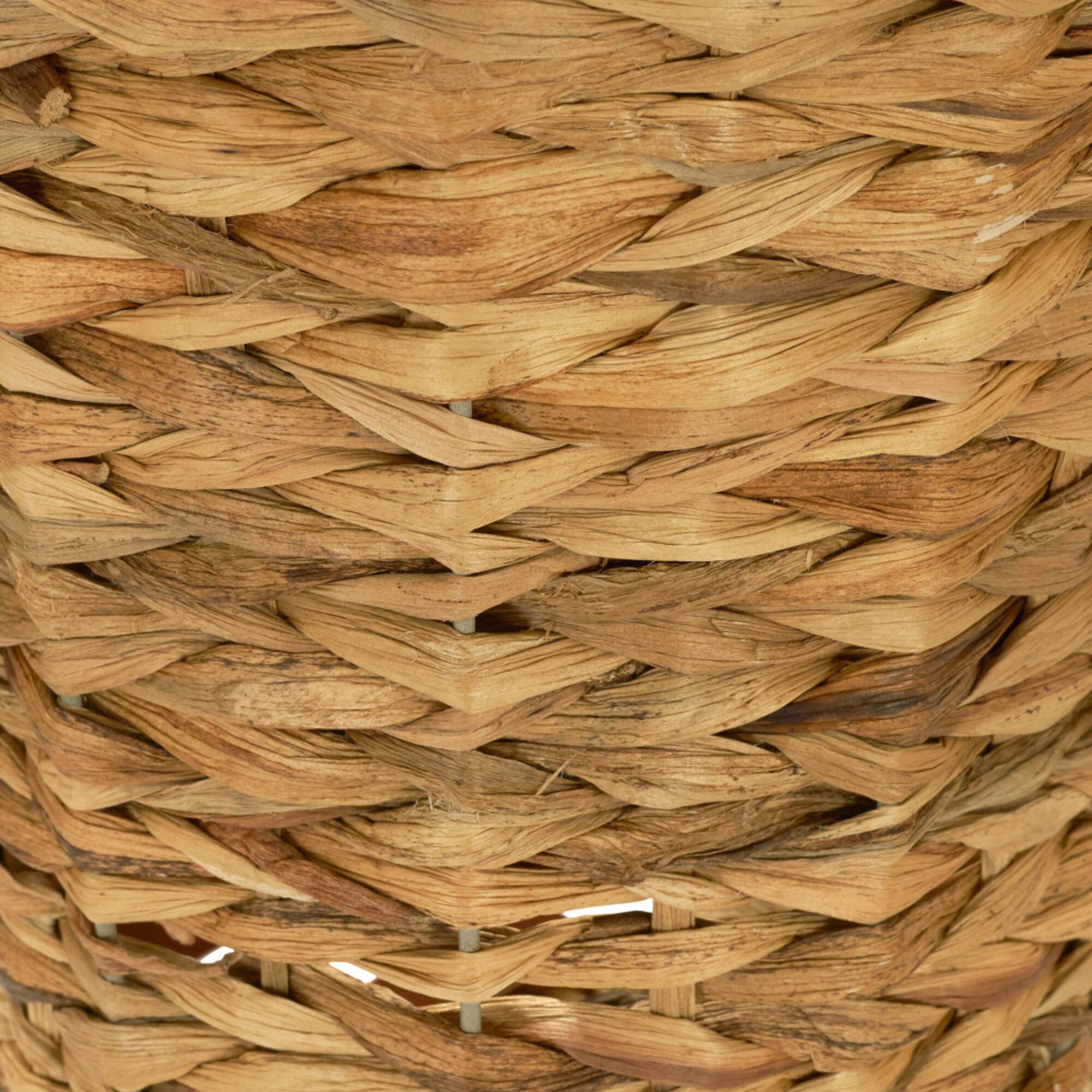 Household Essentials 10" Woven Natural Hyacinth Waste Basket